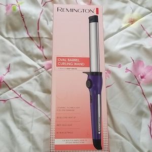 Oval ceramic barrel curling wand